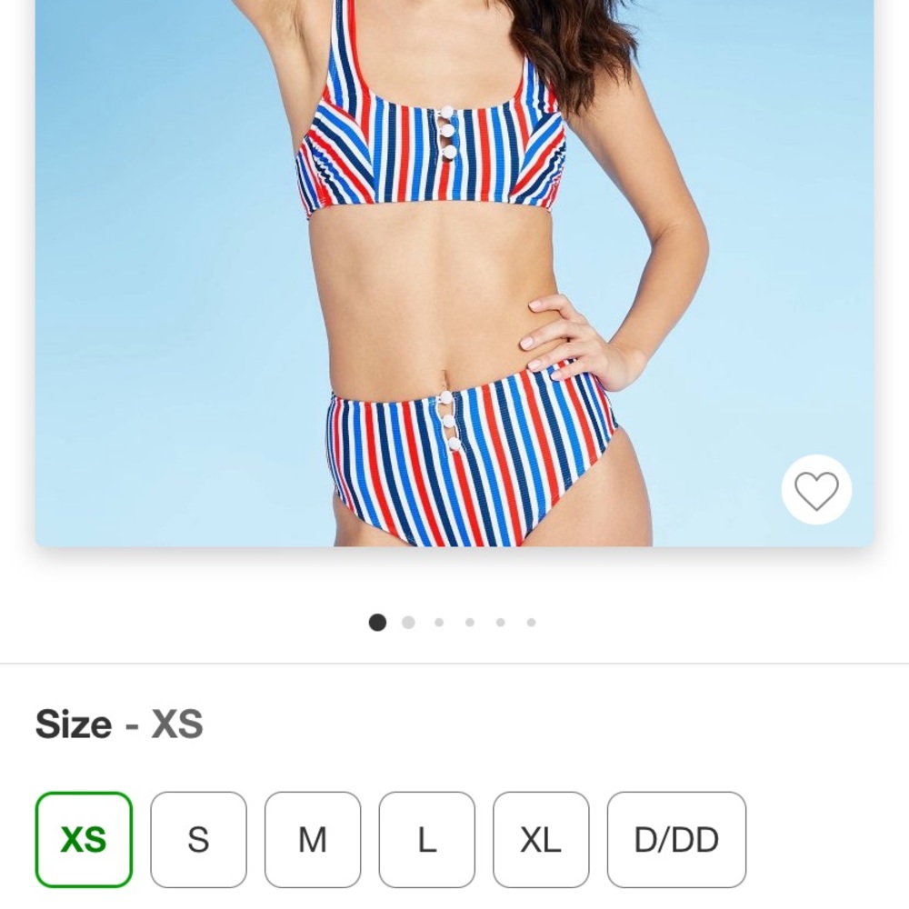 Xhilaration red white and blue bikini set
